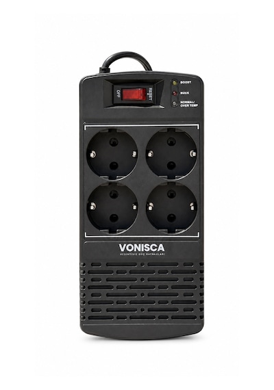 Sr1200 Avr 1200va 600w 4 Prizli Otomatik Voltaj Buzdolabı Kombi Tv Regülatörü Ups Değildir