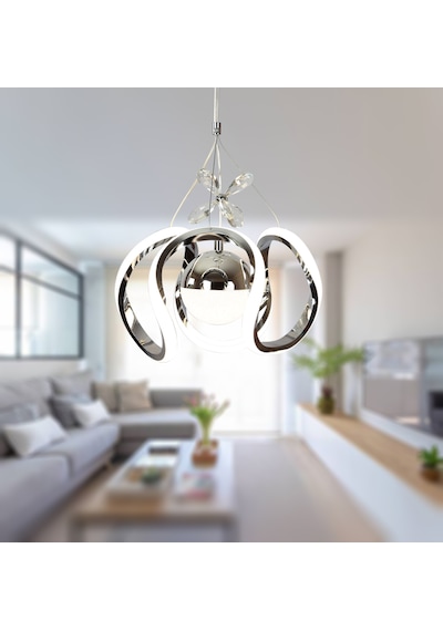Tt306-25-tpl-kr Tt Ayd. Kavis 25lik Krom Tektoplu 3renk Led Avize Krom