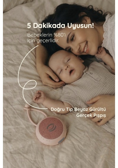 Beyaz Gürültü Cihazı | 33 Sesli, Pışpışlı ve Ninnili Radyasyon İçermeyen Bebek Uyku Arkadaşı