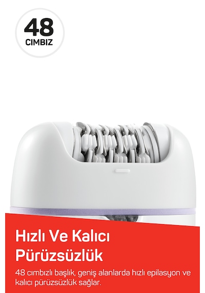 Arzum Ar5173 Sateen Touch Şarjlı Epilasyon Cihazı, Beyaz