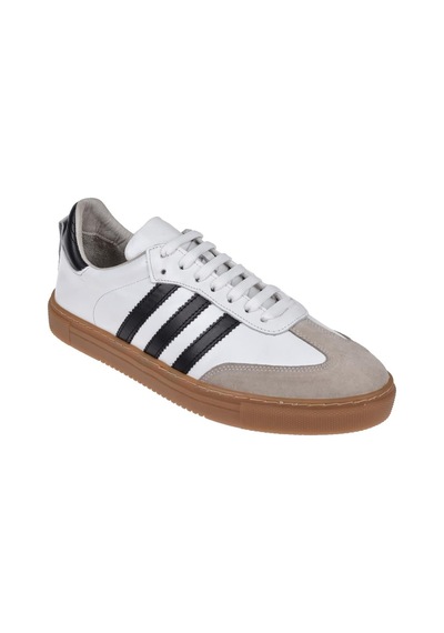 Floor Hakiki Deri Erkek Spor Ayakkabı Sneaker Mak-3030m Beyaz Siyah