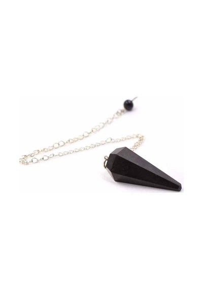 Doğal Taş Shungite Taşı Pandül Sarkaç Siyah