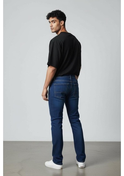 Myrab Denim Erkek Mavi Regular Fit Rahat Kesim Denim Kot Pantolon - Esnek Likralı Jeans