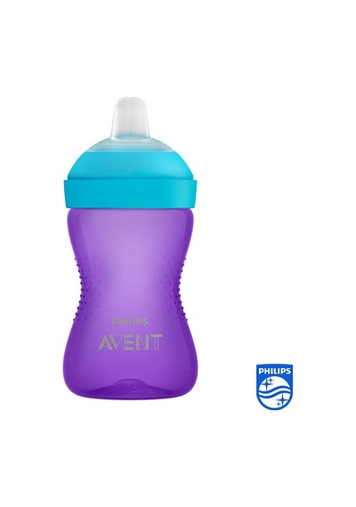 Avent Yumuşak Uçlu Alıştırma Bardağı, 9 Ay, 300 Mililitre, Mor, Scf802/02 Çok Renkli