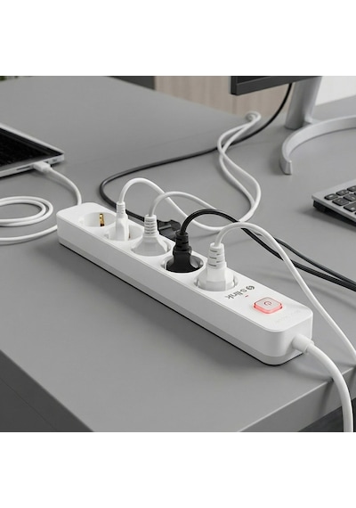 S-link Spg501s 1.5 Metre Kablolu 750 Joule 1.5 Mm Anahtarlı 5'li Akım Korumalı Priz 1.5 M