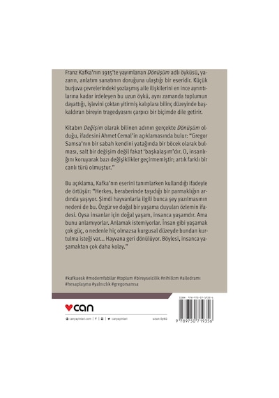 Dönüşüm - Franz Kafka - Can Yayınları