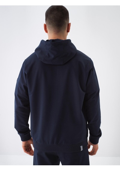 Xint Lacivert Pamuk Dokulu Slim Fit Sweat Mont 350195