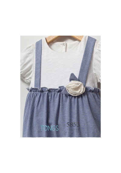 Kız Bebek Sailing Girl Çizgili Tulum Mavi 5853 Mavi