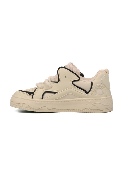United Colors Of Benetton Bej-siyah Kadın Sneaker Benetton Bnı-10100 Z Bej-siyah Bej - Siyah