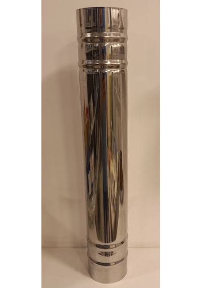 Renuzu Soba Borusu Çap 13 Cm Derinlik 90 Cm Paslanmaz Krom Çelik 430