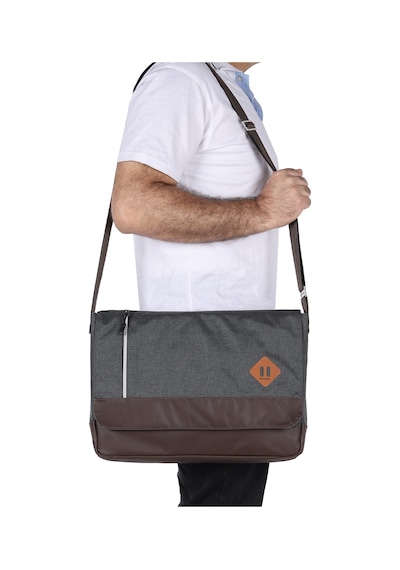 Strong Bag STRONG 15.6 İNCH Laptop Bölmeli Omuz Askılı Postacı Çantası KFT04 FÜME Çok Renkli