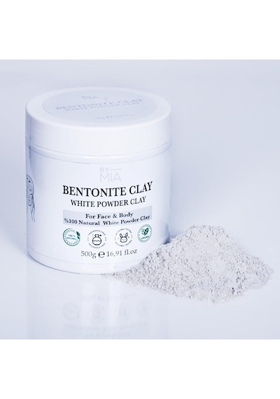 Yüz Ve Vücut Bentonit Kili%100 Natural Doğal Beyaz Toz Kil 500 Gr Diğer