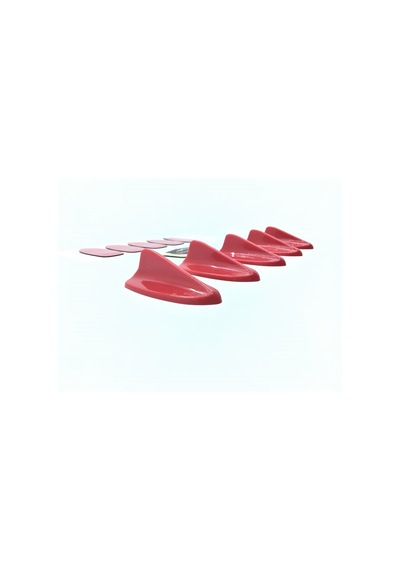 Şüscar 5 Li Mini Shark Balina Anten Seti Balık Sırtı Süs Anten Kırmızı