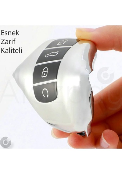 Chery Tiggo 8 Pro Max Tiggo 7 Pro Max Omoda 5 Pro & Jaecoo Parlak Tpu Anahtar Kılıfı Rose