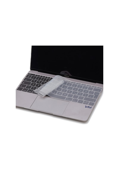 Apple Uyumlu MacBook Pro Klavye Koruyucu 13Inc A1708 12Inc A1534 Türkçe Baskı Şeffaf