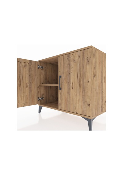 Kronos Şifonyer Tek Raflı 2 Kapaklı 88x59x80 Çam-çam Çam