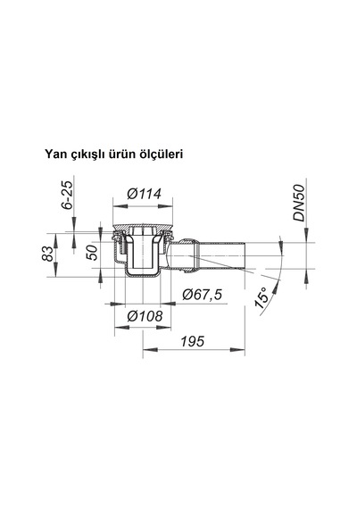 Dallmer Koku Önleyici Hızlı Akışlı 90 MM Çıkışlı Duş Teknesi Uyumlu 50'lik Duş Teknesi Sifonu