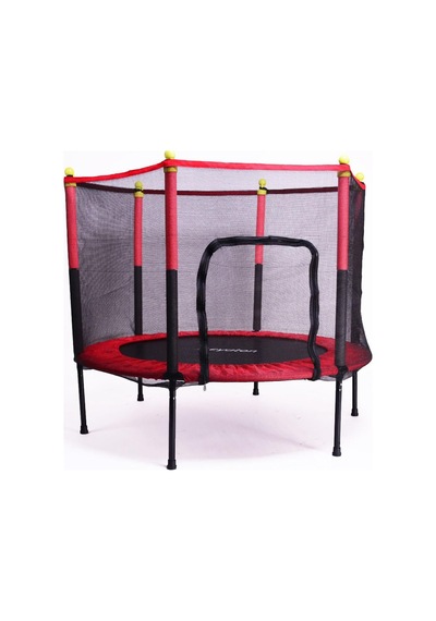 Leyaton Koruma Fileli 140cm 55inç Trambolin 60 Kg Taşıma Kapasitesi Kırmızı Kırmızı Tek Ebat