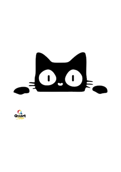 Kedi Bagajdan Bakan Kedi Sticker Araba Oto Cam Sticker