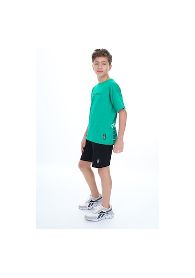 Toontoy Kids Toontoy Erkek Çocuk Baskılı Şortlu Takım Koyu Yeşil