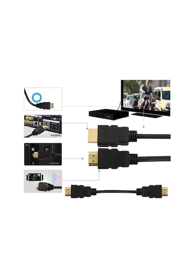 50 Cm Kısa Hdmi Kablo - Receiver Uydu Alıcı Ps3 Lcd Led Tv