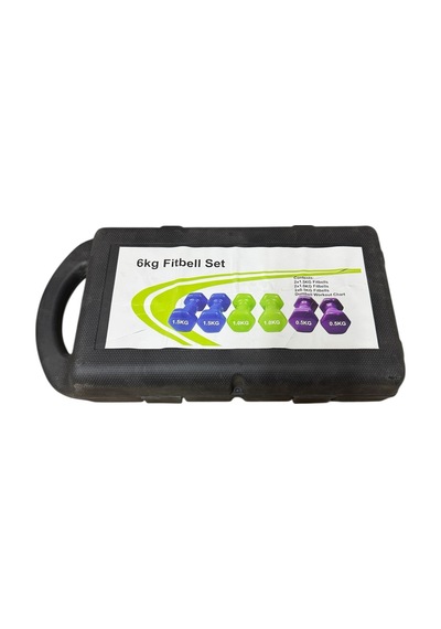6 Kg Vinly Kaplı Dipping Dumbbell Set Kadınlar İçin Çantalı Dambıl Set 0,5 Kg, 1 Kg, 1,5 Kg