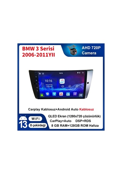 Bmw-3-serisi-2006-2011 Carplay 9inç 8/128gb Multimedya