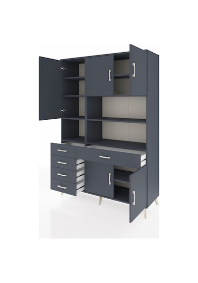 Hyperion Dolap 9 Raflı 5 Çekmeceli 5 Kapaklı 132x44x195 Antrasit-antrasit/antrasit Antrasıt/antrasıt - Antrasıt Hyperion Dolap 9 Raflı 5 Çekmeceli 5 Kapaklı 132x44x195 Antrasit-antrasit/antrasit Antrasıt/antrasıt - Antrasıt