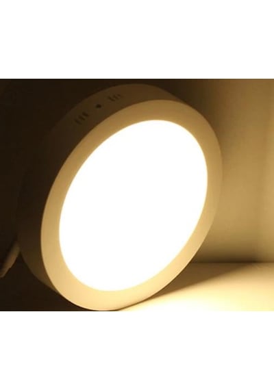 24 Watt Sıva Üstü Yuvarlak Led Panel Aydınlatma Armatür Sarı Işık Beyaz