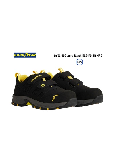 Goodyear İş Ayakkabısı - Gy22-100 Aero Black Esd Fo Sr Hro S1pl - 40 Siyah