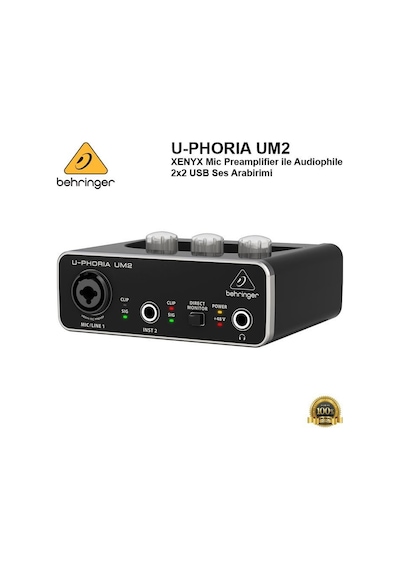 Behringer U-Phoria Um2 Usb Mikrofon Ses Kartı