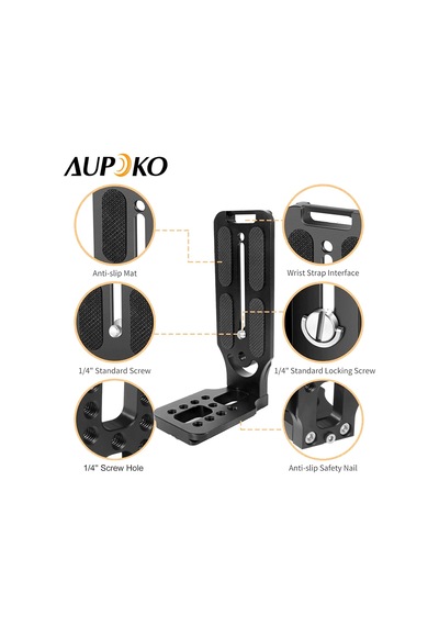 L Açılı Hızlı Değiştirme Plakası 1/4 İnç Tripod Plakası, Arca Swiss İle Uyumlu Belirtilmemiş