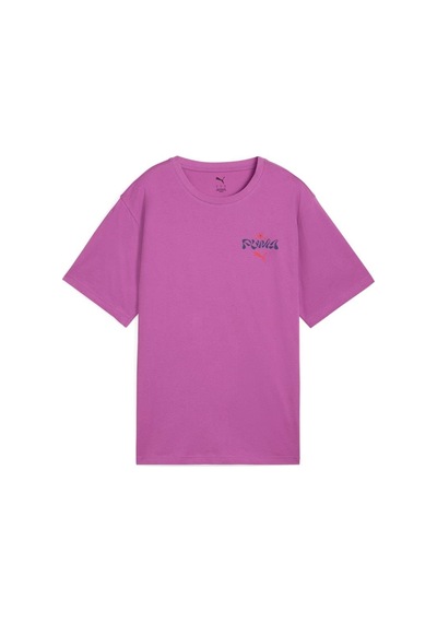Puma Wardrobe Ess Floral Pack Relaxed Graphic Tee Kadın T-shirt Mor