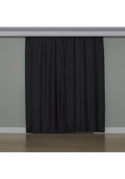Fabric Design Blackout Antrasit Karartma Özellikli Fon Perde 125 X 200 Çok Renkli
