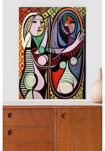 Pster20052 Ayna Karşısındaki Kız - Pablo Picasso Sanatsal Poster 40 X 60