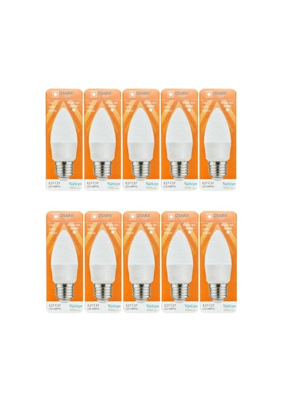 7w 50w 6500k Beyaz Işık E27 Duylu Mum Led Ampul, 10 Adet Diğer