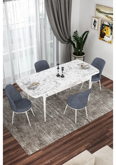 Canisa Concept Kor Serisi 70x114 Açılabilir Mutfak Masası Takımı Beyaz Mermer Desen Masa 4 Füme Sandalye Masa Beyaz Mermer Desenli Sandalyeler Füme Canisa Concept Kor Serisi 70x114 Açılabilir Mutfak Masası Takımı Beyaz Mermer Desen Masa 4 Füme Sandalye Masa Beyaz Mermer Desenli Sandalyeler Füme