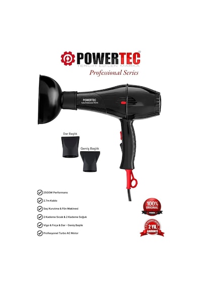 Powertec Tr701 Vigolu Kuaför Fön Makinesi Saç Kurutma