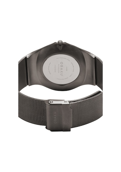 Obaku Denmark V316lxdjmj Quartz Hasır Kordon Siyah Safir Cam 40 Mm Erkek Kol Saati Rose Gold