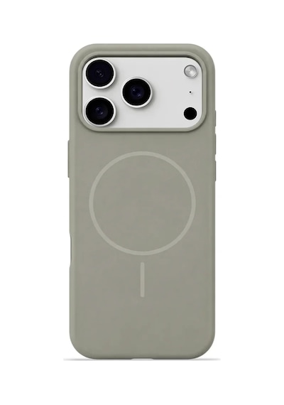 iPhone Uyumlu 17 Pro Max Aura Akıllı Magsafe Animasyonlu Silikon Kılıf Uzay Gri