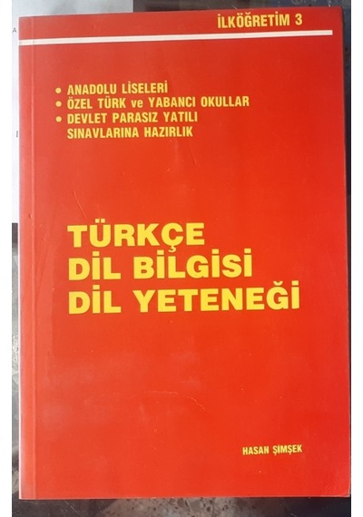 3.Sınıf Türkçe Dil Bilgisi Dil Yeteneği 1997 Yılı Basım