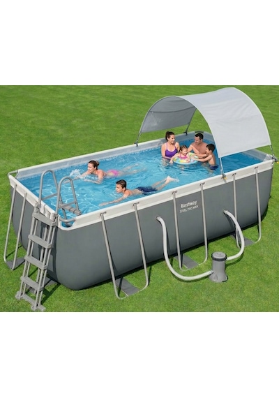Bestway Steel Pro Max Yer Üstü Prefabrik Dikdörtgen Havuz Seti 412 Cm X 201 Cm X 122 Cm 56456 Bw625