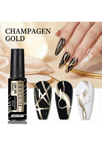 Lily Cute Metalik Nail Art Çizim Ojesi Champagen Gold 56567