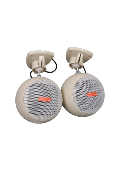 Magicvoice Mv-12 7.5 Cm 20 Watt Komütatörlü Hat Trafolu Krem Beyazı Sütun Sarkık Hoparlör 2 Li Takım