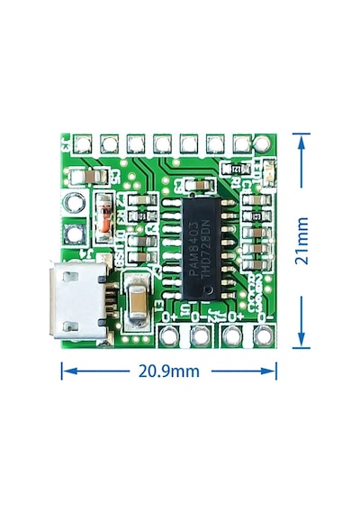 Pam8403 Mini Ses Yükseltici Class D 2x3w Amfi Kartı Micro Usb Beslemeli Stereo