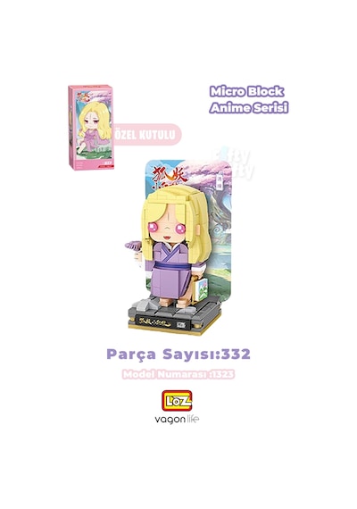 Loz Micro Anime Serisi 1323 Modeli 332 Parçaça Dekoratif Oyuncak Yapım Seti Yapı Blok Fflz-1322