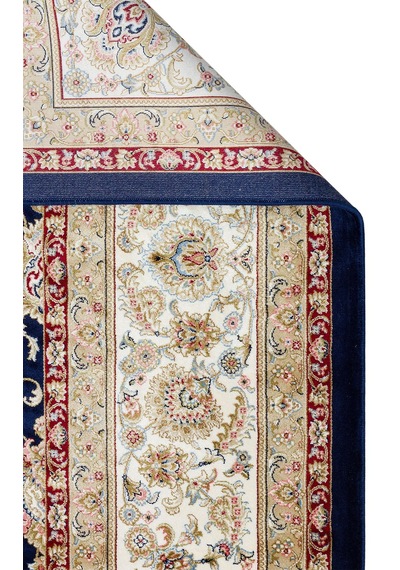 Eko Halı Isfahan Isf 03 Navy Cream Klasik Desenli Yüksek Kalite Sık Dokuma Makine Halısı