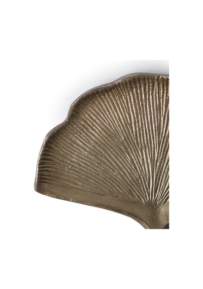 Yargıcı Yaprak Formlu Metal Dekoratif Tabak 17x13 Cm 26knha1032n St