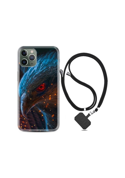 Apple Uyumlu iPhone 11 Pro Kılıf Boyun Askılı Şahin 1756