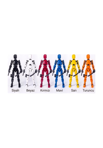 3'lü Kişiselleştirilebilir Robot Figür Seti - Hareketli Eklemli Dummy